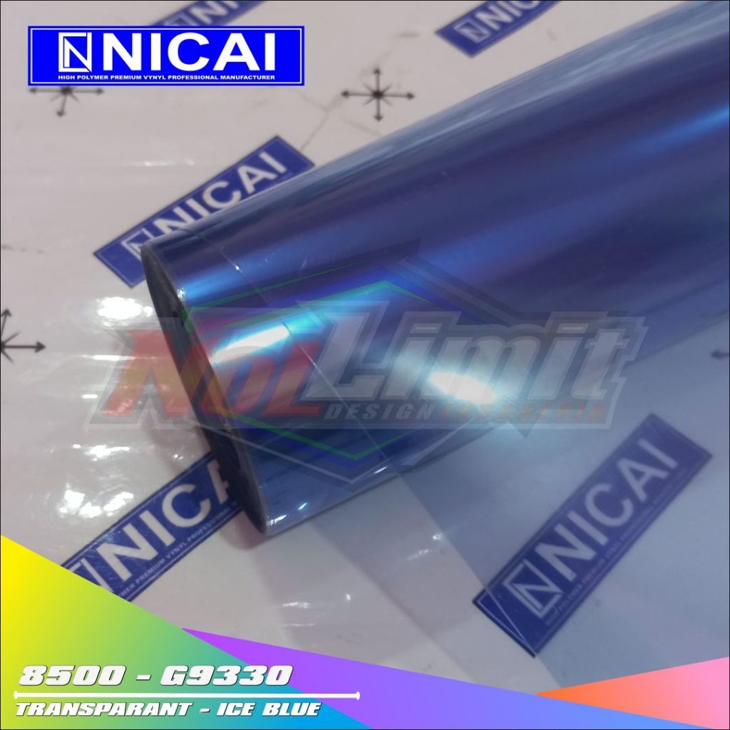 NICAI VPF Transparan 3 Layer Scotlite Lampu Motor Transparan ICE BLUE [ROLL]