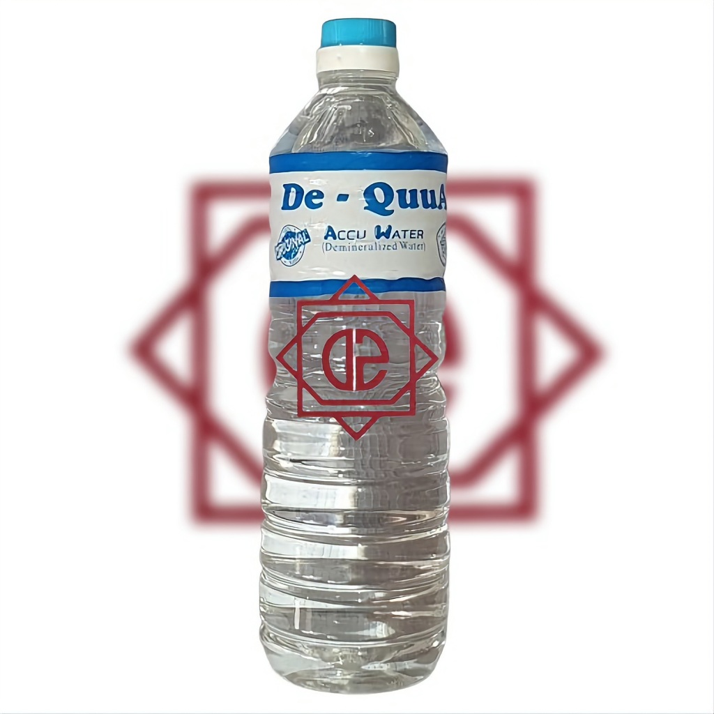 1lusin DE-QUUA Accu Demineralized Water Air Aki Tambah Mobil Motor 1 Liter