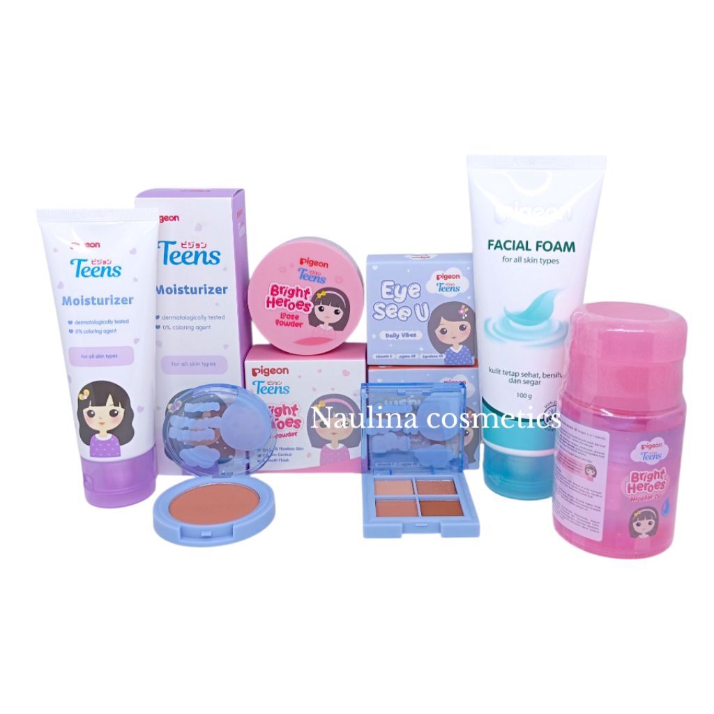 Paket Pigeon Make Up Untuk Anak-Anak/Paket Make Up Lengkap Bedak Eyeshadow Blush On Semua Jenis Kuli