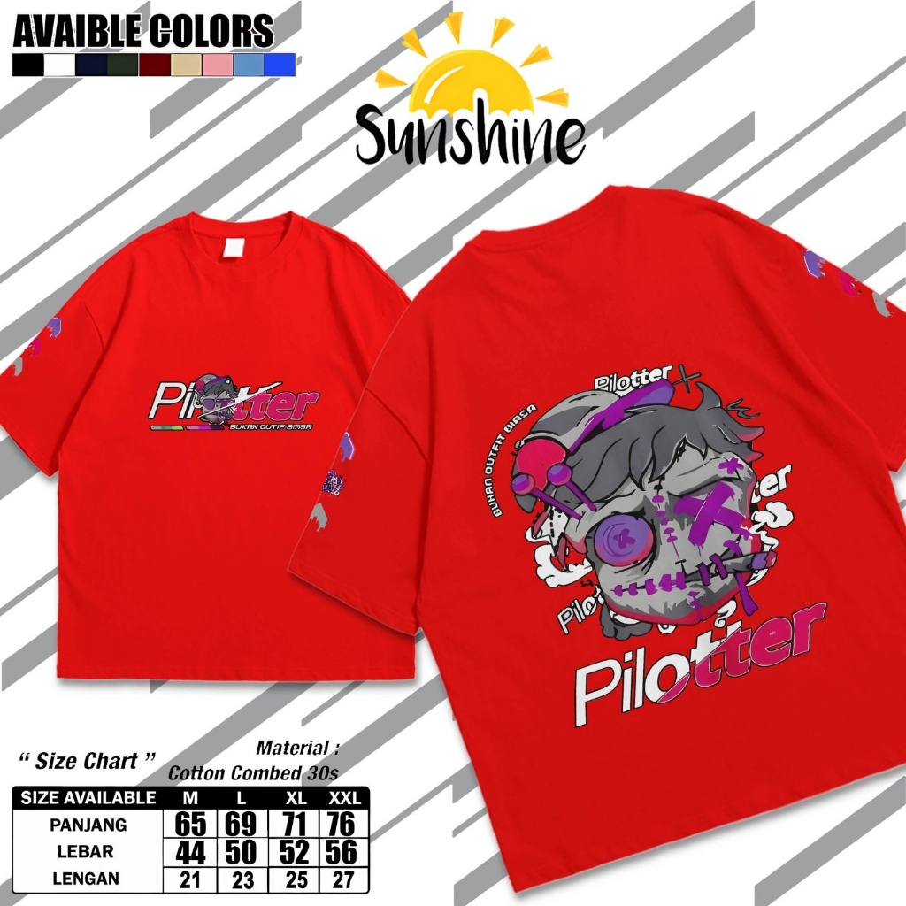 Kaos Pilotter Original - Kaos Distro Keren - Kaos Pilotter Smoke Terbaru - Kaos Katun Murah - Kaos P