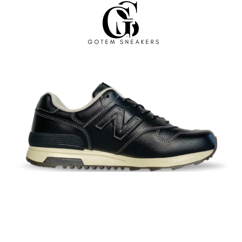 GOTEMSNEAKERS. - Sepatu NB 1400 Black Leather Sneakers Authentic