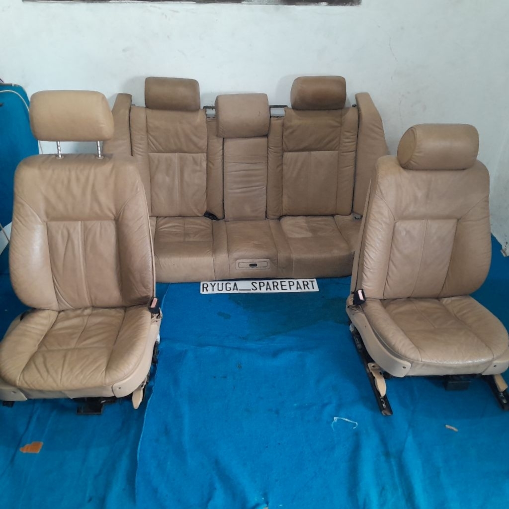 Paketan Jok depan Belakang Electrik Original Beige BMW E38 Seri7