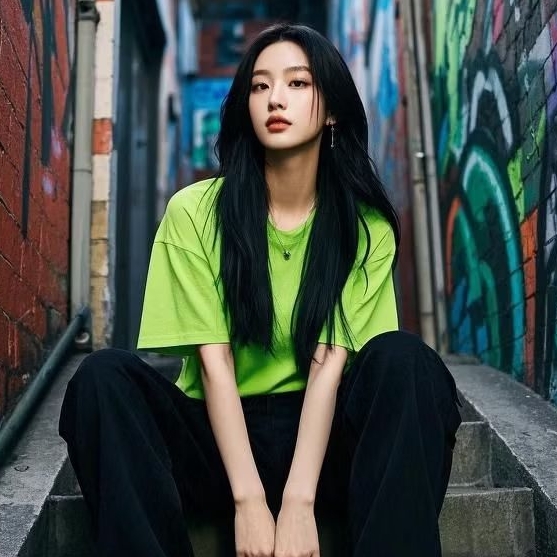 Kaos Polos Hijau Stabilo Lengan Pendek Cotton Combed 30s Pria Wanita - Kaos Distro Katun Kombed