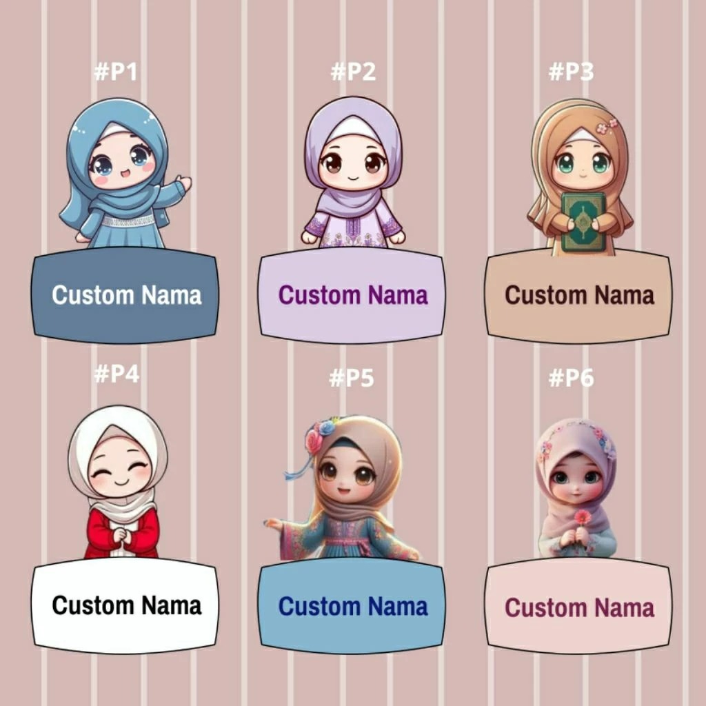 Pin Bros Custom Nama | Pin Bros Akrilik Custom | Nama Dada Karakter Custom Bahan Akrilik