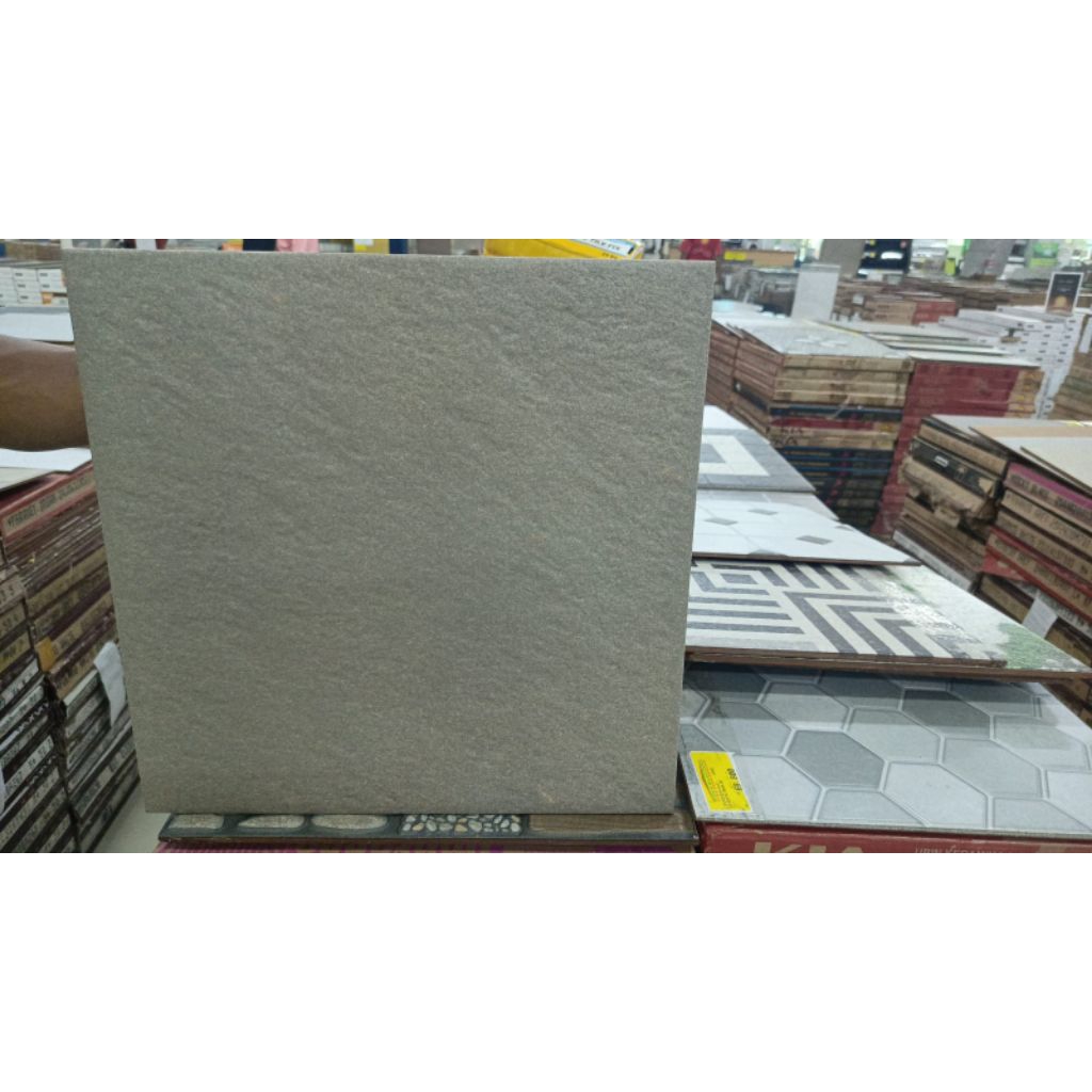 KIA IMPRESSO Keramik ROCKY GREY 40x40 / KW3 Keramik Lantai ROCKY GREY 40x40 / Keramik Lantai ROCKY G