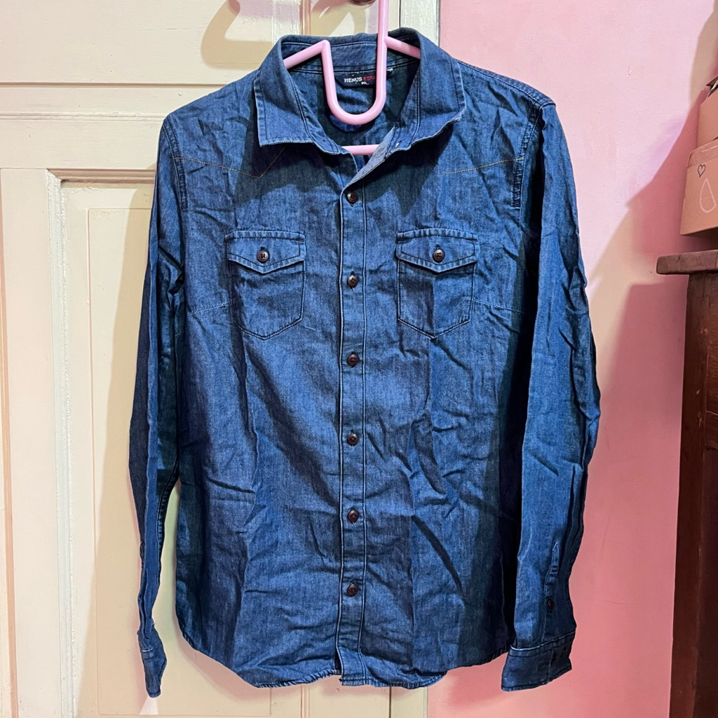 PRELOVED KEMEJA DENIM BRAND HENUS EDWIN