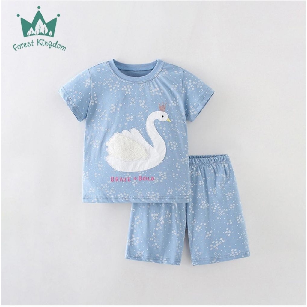 setelan anak perempuan hp baju tidur piyama baju santai size 1 sd 8th