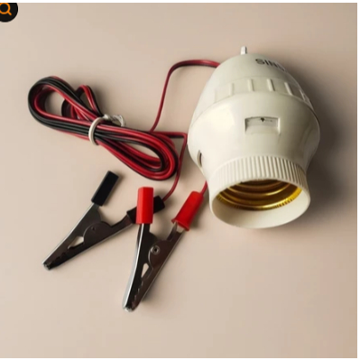 Fiting DC 12v AC 220v Power Inverter Aki Lampu