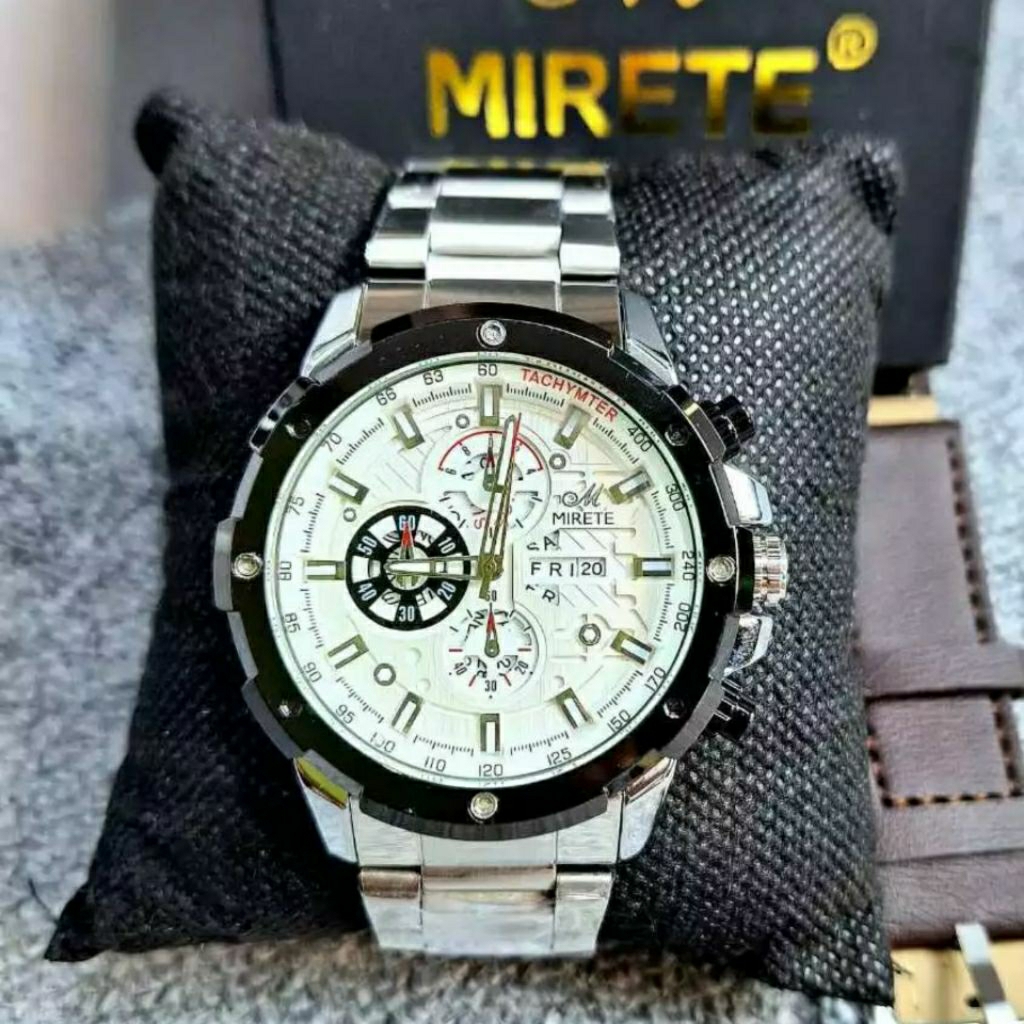 Jam tangan pria Mirete Original tombol merah