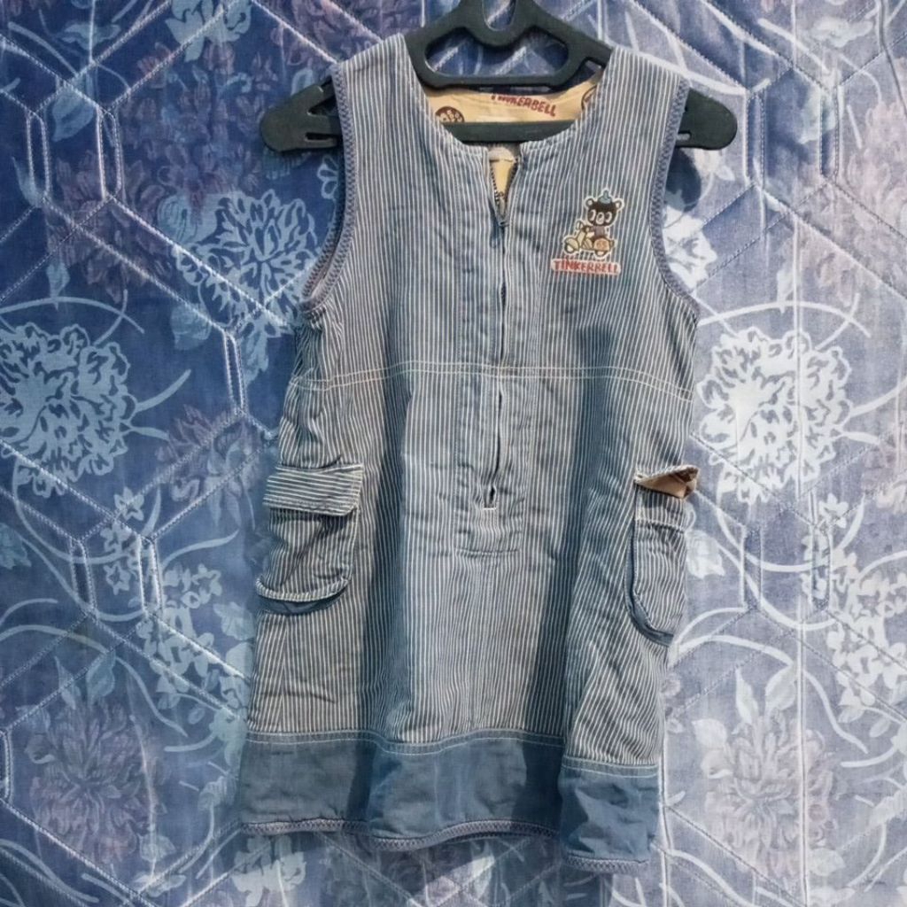Prelove Tinkerbell dress 3-4tahun