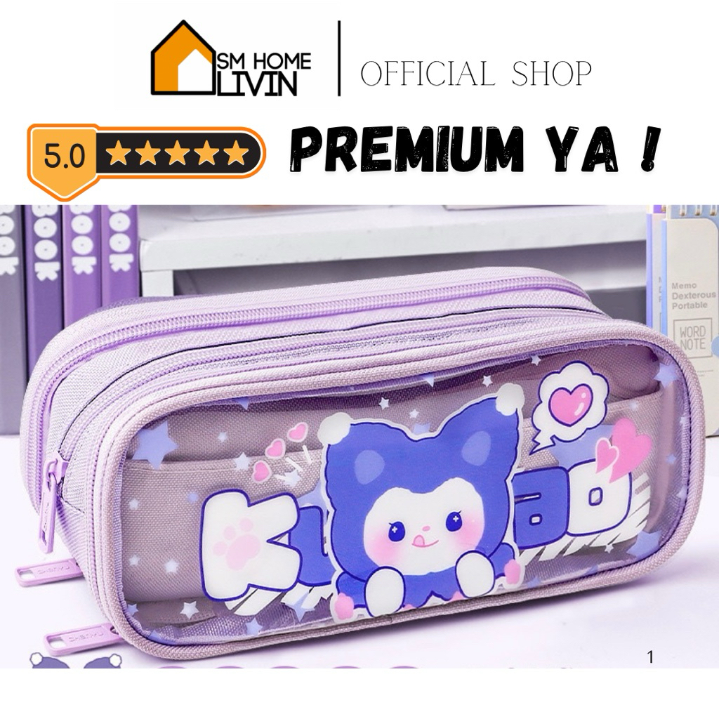 SMHOME- PENCIL CASE CAPYBARA TEPAK PENSIL 3 RESLETING BESAR MURAH BAGUS AESTHETIC ESTETIK ANAK LAKI 
