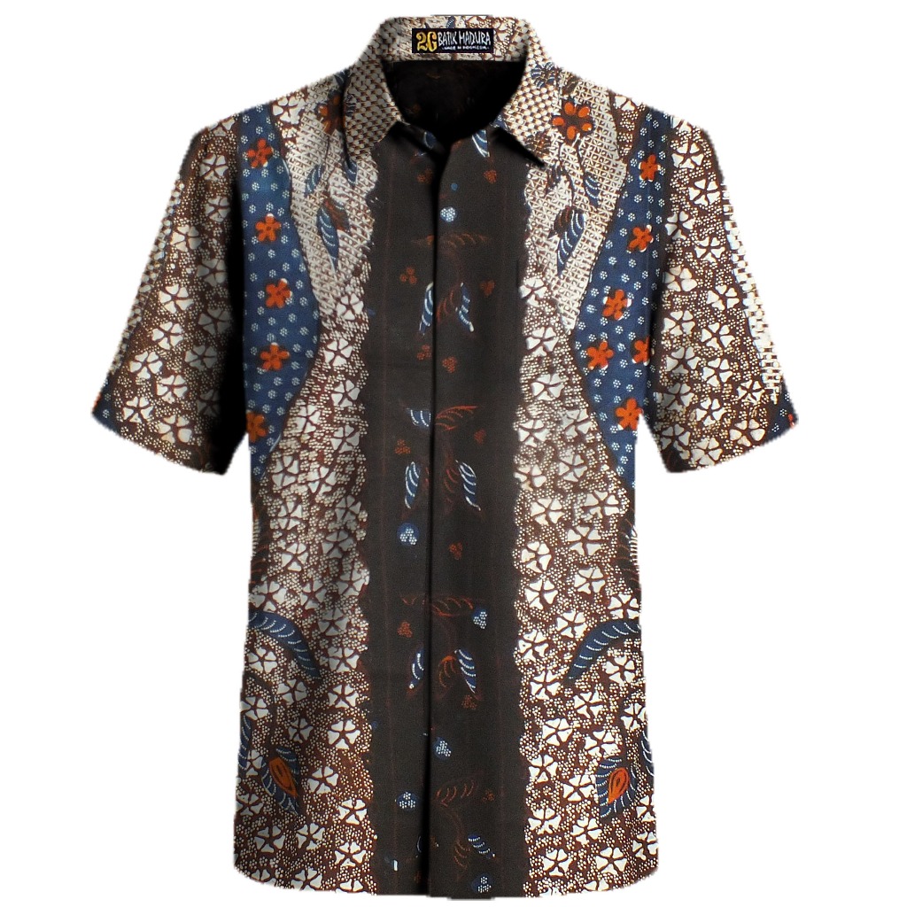 Kemeja Batik Tulis Madura Baju Batik Pria Lengan Pendek I587