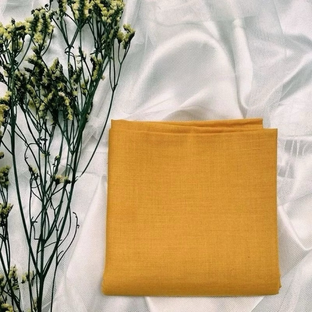 Paris Premium Kuning Kunyit Hijab Segi empat Paris Premium kunyit