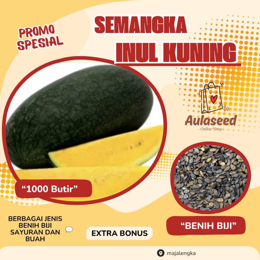 1000 Butir> Benih Biji Semangka Inul Kuning >Bibit Semangka