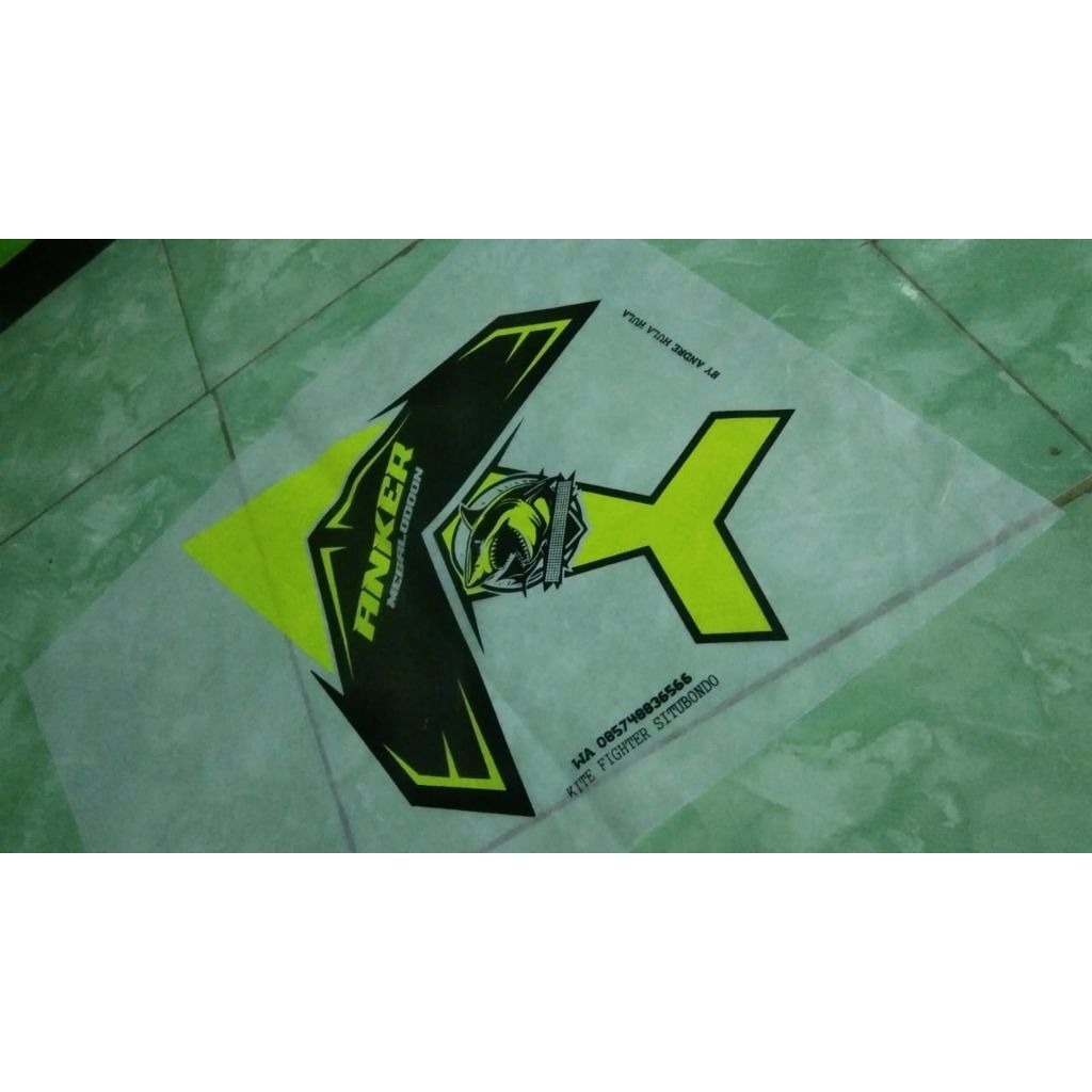 (50) (kertas layangan sablon 2warna)