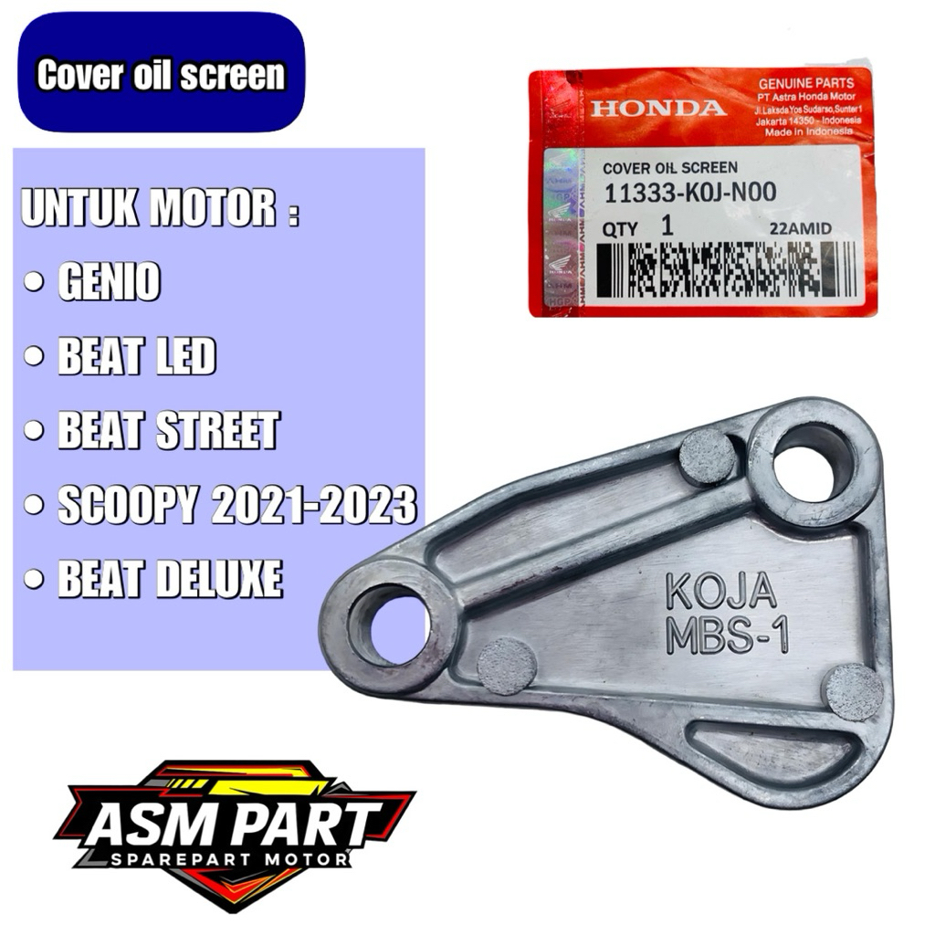 Cover oli screen tutup filter saringan oli genio beat led deluxe scoopy esp 2021 2022 2023