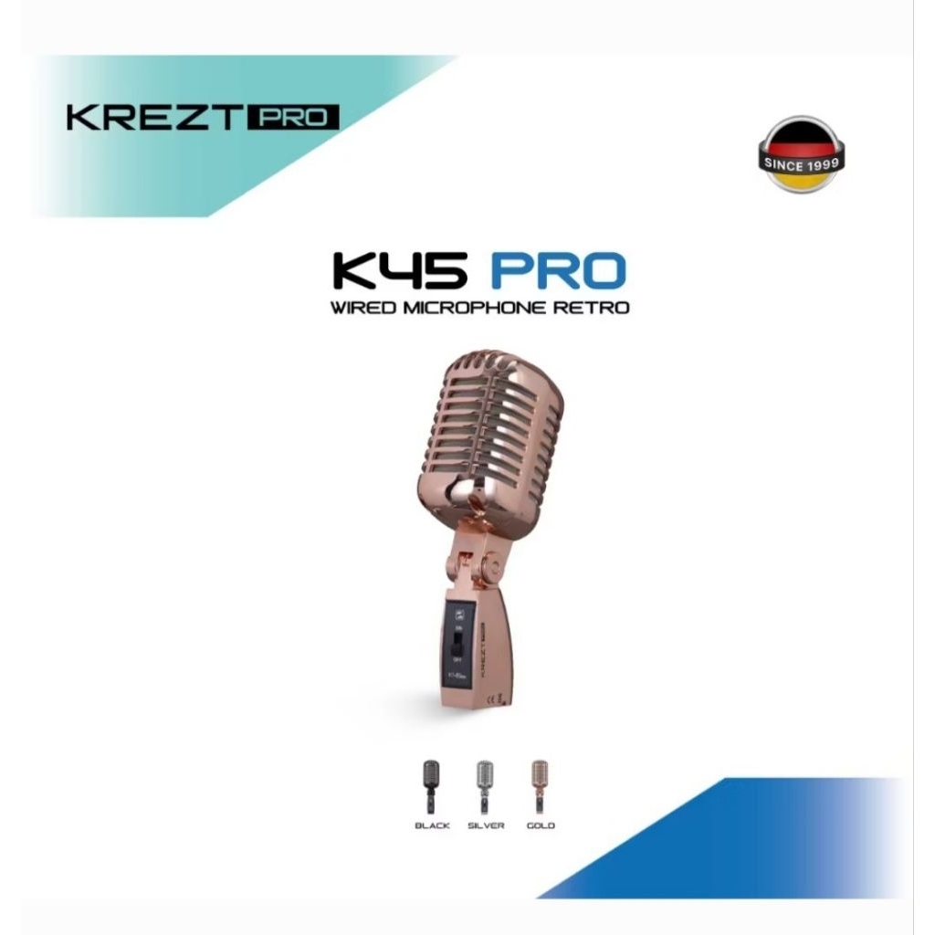 Krezt K45 pro Mic Retro Dynamic Wired Mic podcast
