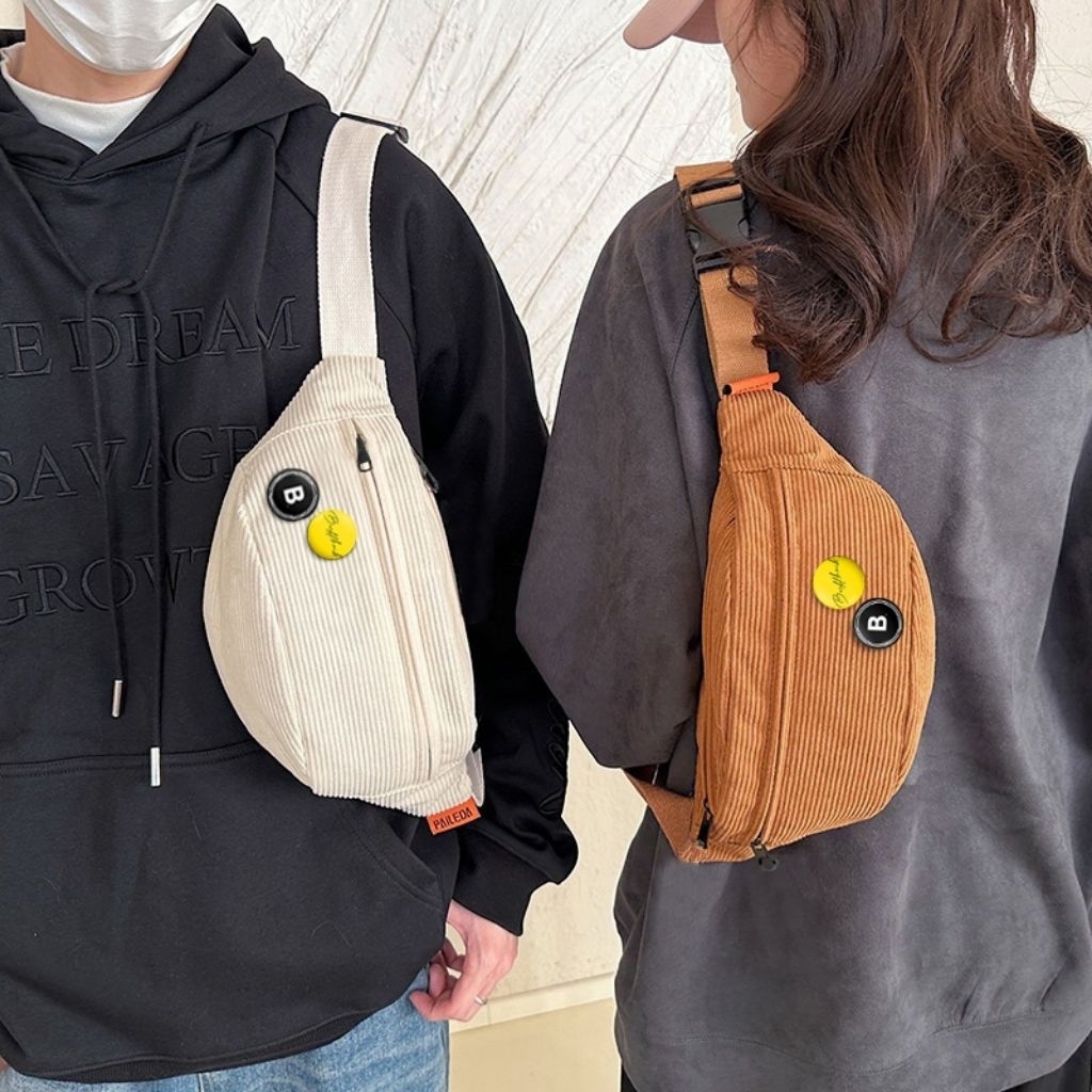 BUFFBACK tas selempang/tas pinggang unisex Corduroy
