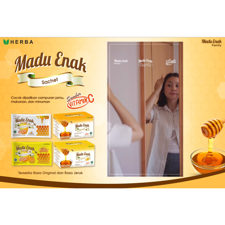 Herba Madu Enak Sachet Isi 12 perBox Madu / Madu Enak
