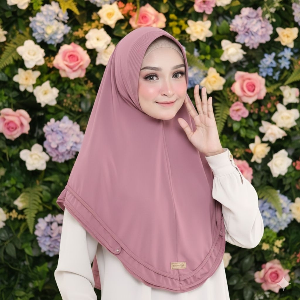 HIJAB BERGO INSTAN SK23 COLLECTION MELODYA FLOWLY