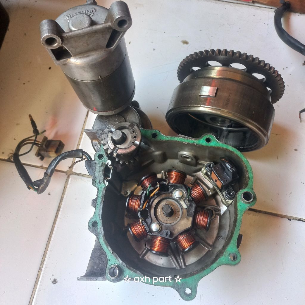 DOBEL STATER SET MEGAPRO ORIGINAL COPOTAN TINGGAL PASANG DIANAMO STATER SET