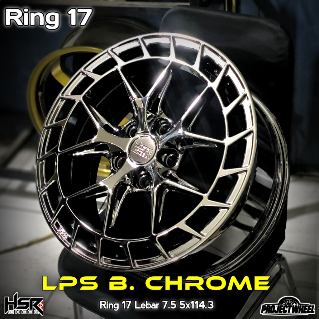 Velg HSR Black Chrome Terbaru | Ring 17 LPS 5x114,3 R17 | Innova Serena HRV | HSR ORIGINAL