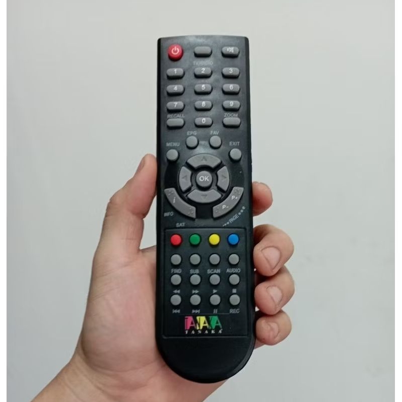 Remote Remot Set Top Box STB DVB-T2 Pengganti Tanpa Setting Tanaka Transvision Nusantara TN-01 4K HD