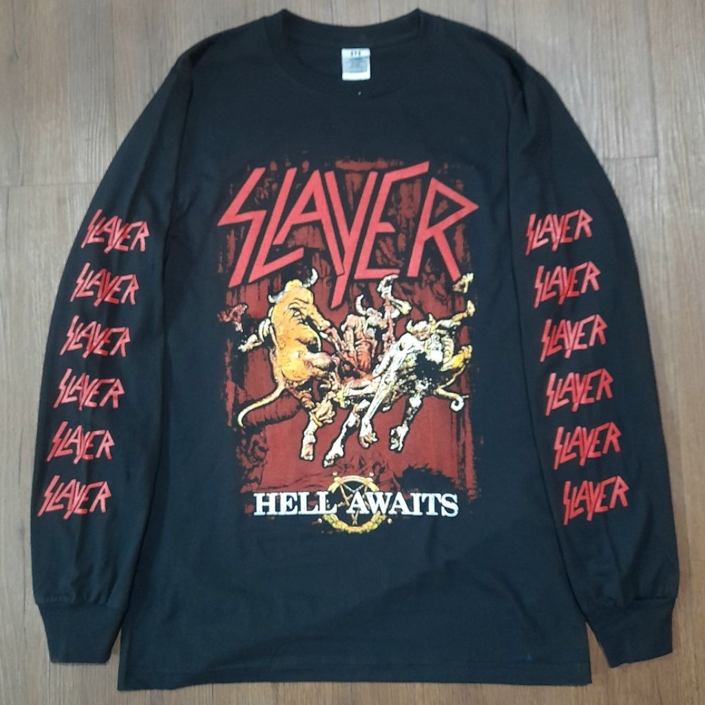 Long Sleeve SLAYER hell awaits /kaos band/kaos musik/bootleg