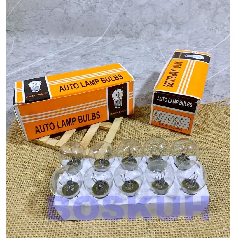 BOHLAM LAMPU SEIN SEN STOP REM 12V 24V KAKI 1 & 2 - BAY15D BA15S - LAMPU SEN/BOHLAM