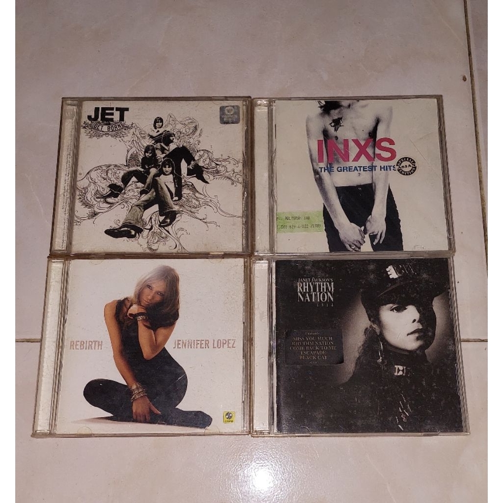 cd JET-Get Born / INXS-The Greatest Hits / JENNIFER LOPEZ-Rebirth / JANET JACKSON-Rhythm Nation 1814