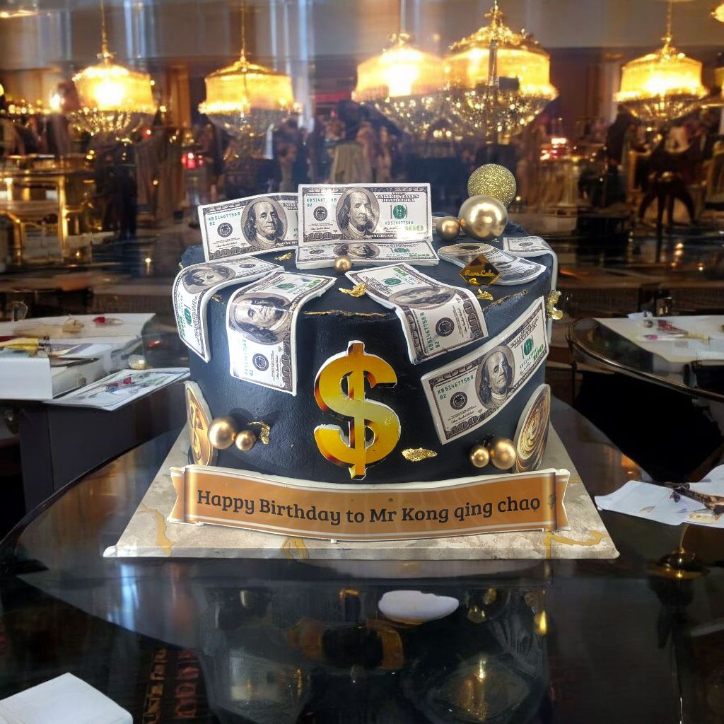 money dollar cake//cake besar//big sizee full cake