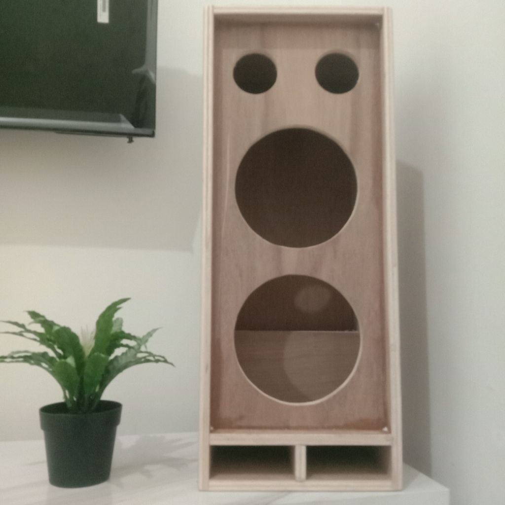 Box Speaker 8 inch Double + 2 Lubang Tweeter