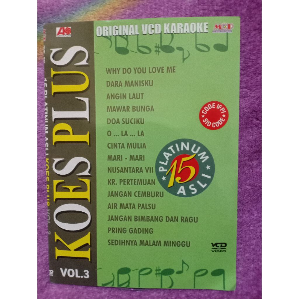 VCD 15 PLATINUM KOES PLUS VOL 3