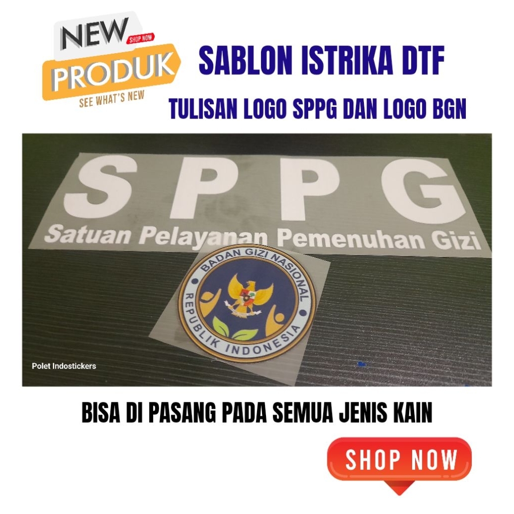 Stiker Sablon Sppg Bgn Stiker Kaos Dtf Sppg bgn