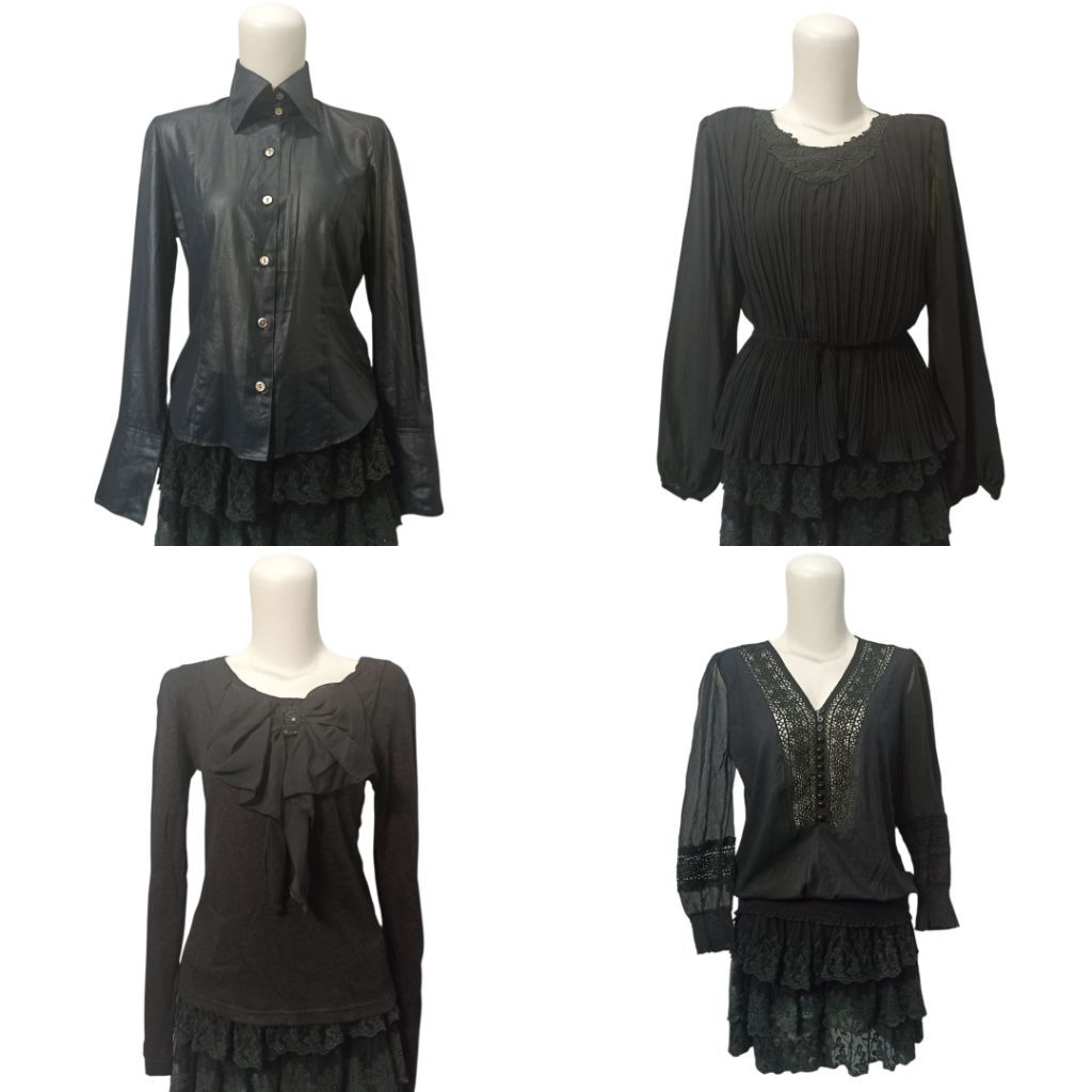 (update new Premium) BLACK SERIES top vintage y2k grunge agejo fairycore ghotic chottagore grunge ac