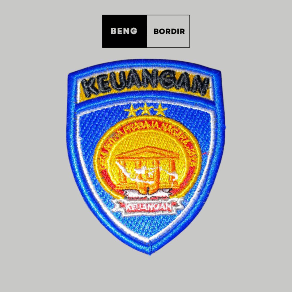 Logo keuangan Polri Bordir Timbul