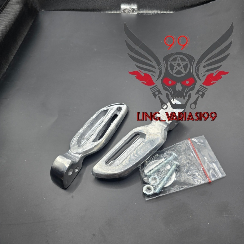 Footstep Belakang Scoopy Footstep Scoopy Warna Silver Chrome Satu Set