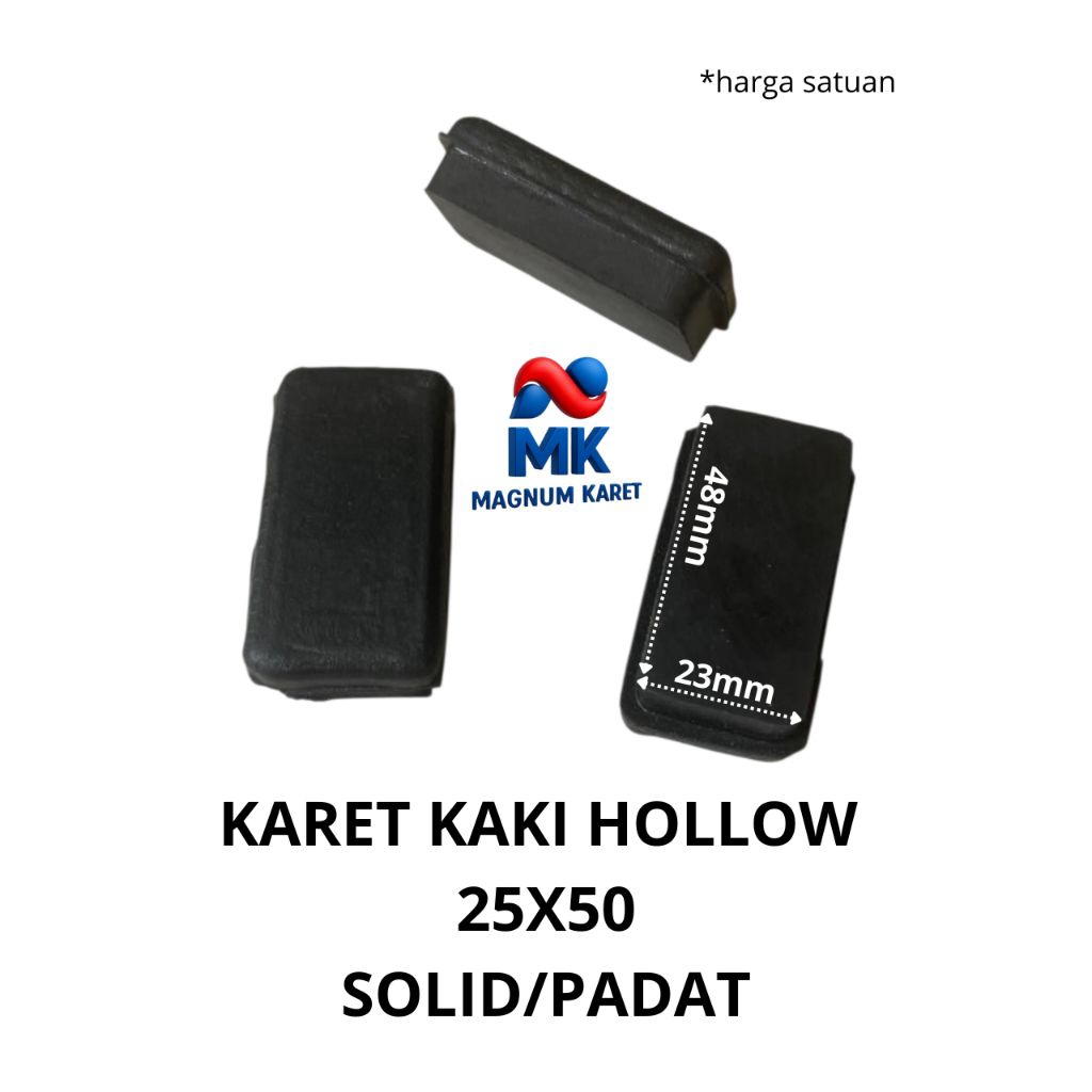 KARET KAKI HOLLOW 25x50 PADAT/KARET ALAS KAKI/KARET TAPAK KAKI MEJA/KURSI