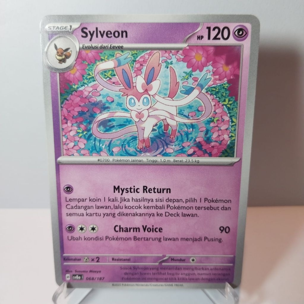 Sylveon sv8a 068/187 Festival Terastal ex. kartu pokemon card.