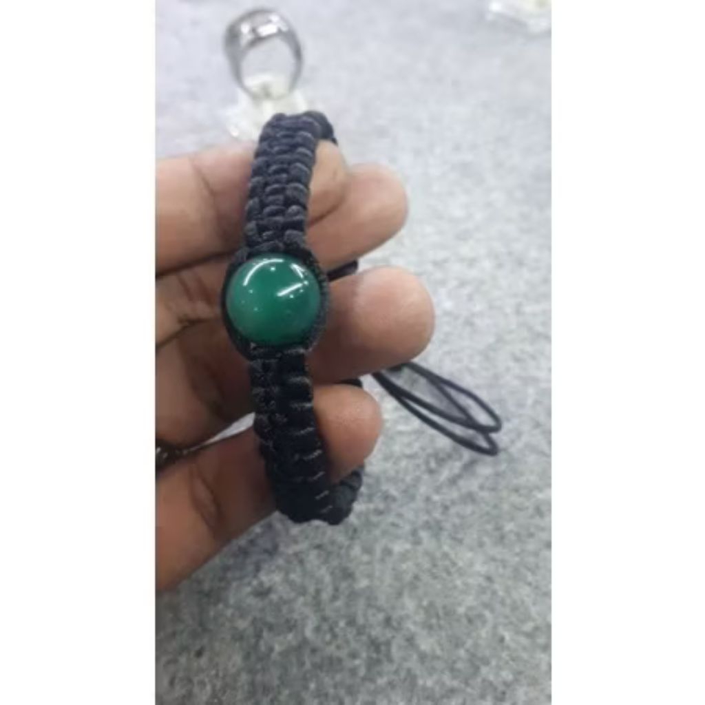 gelang survival batu akik asli sulaiman hijau bukan bacan warna mirip bacan batu natural chalsedoniy