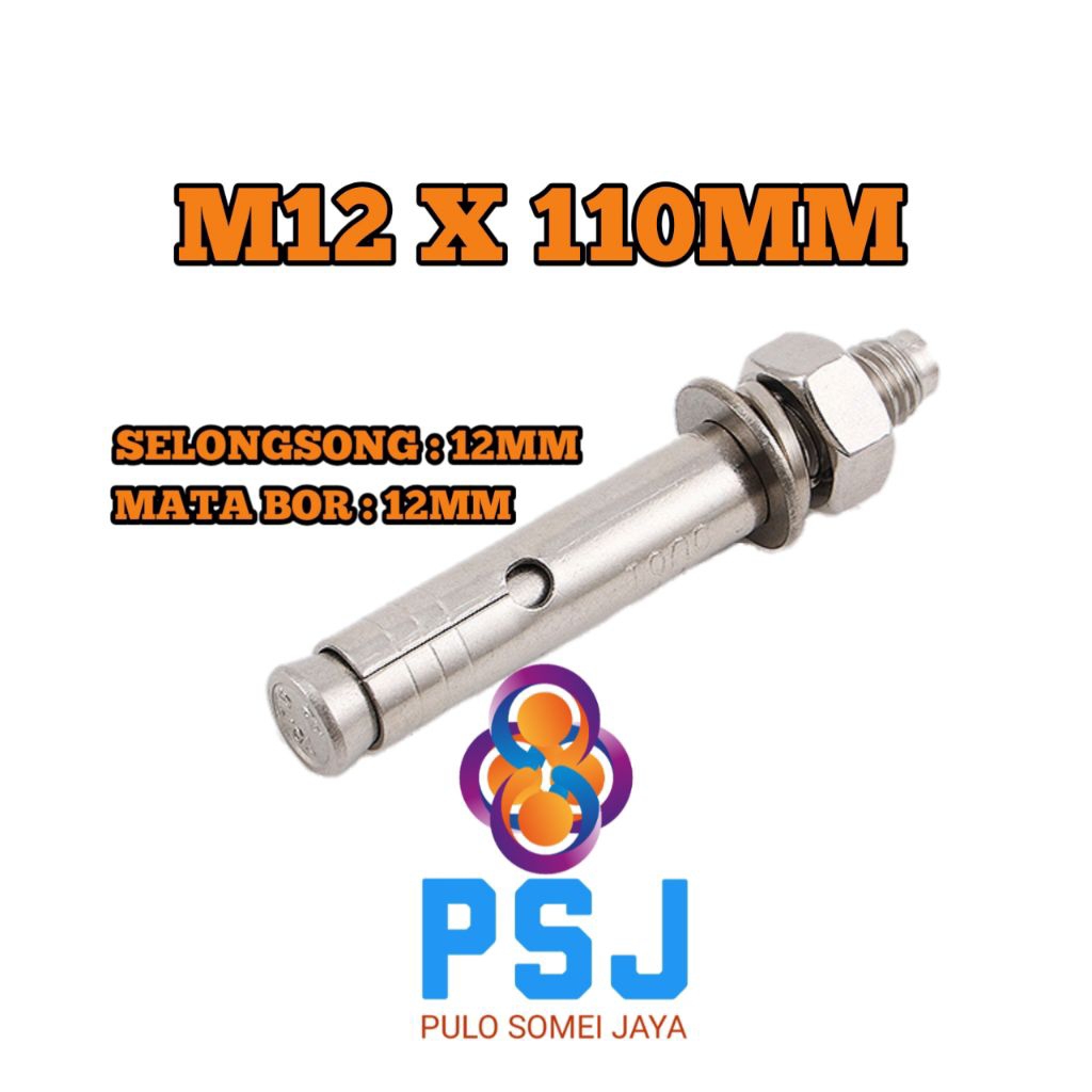 Dynabolt M12 x 110 Stainless 304 / Dynabolt Mata Bor 12MM SS 304