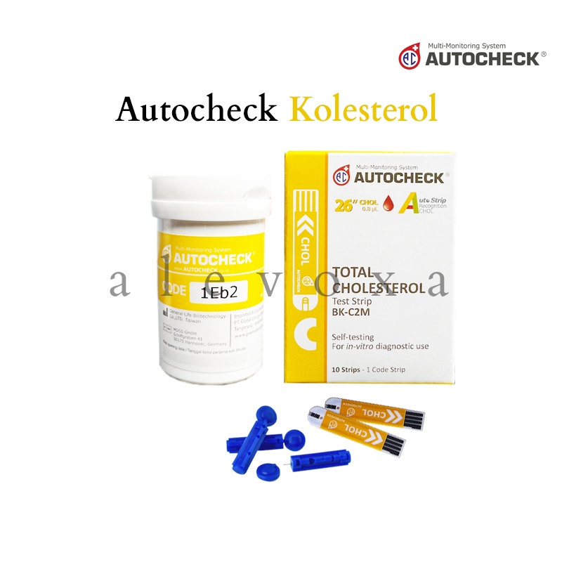 Autocheck 3 in 1 Strip Refill Kolesterol Tes Cholesterol Murah Bonus Lancet