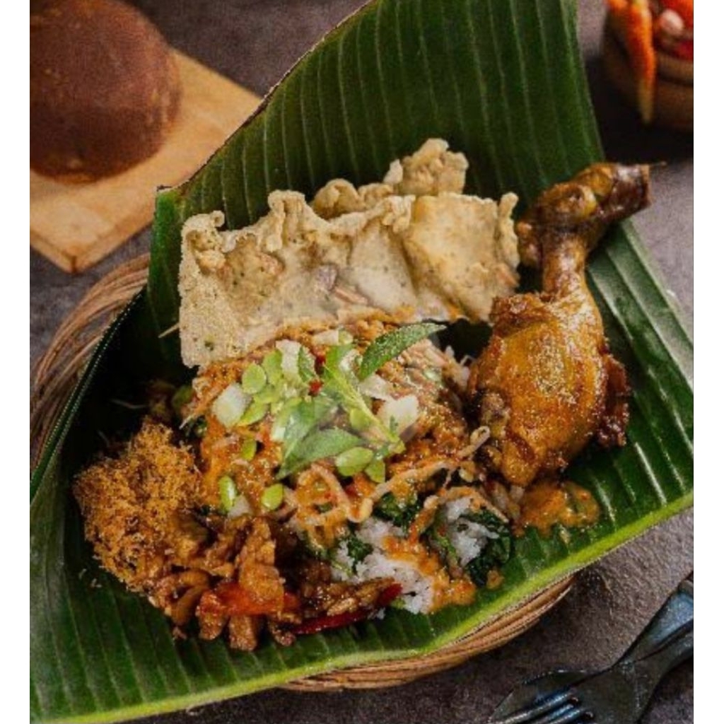 NASI PECEL AYAM GORENG IBU ANI  [1porsi]