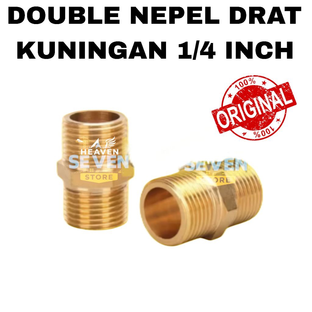 DOUBLE NEPEL DRAT KUNINGAN 1/4 INCH | DRAT KUNINGAN 1/4 INCH