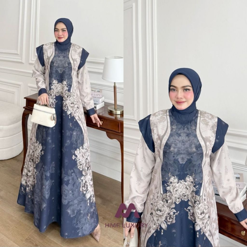 KALUNA DRESS BY HMF LUXURY GAMIS TERBARU PESTA MEWAH ELEGAN ORIGINAL HMF LUXURY