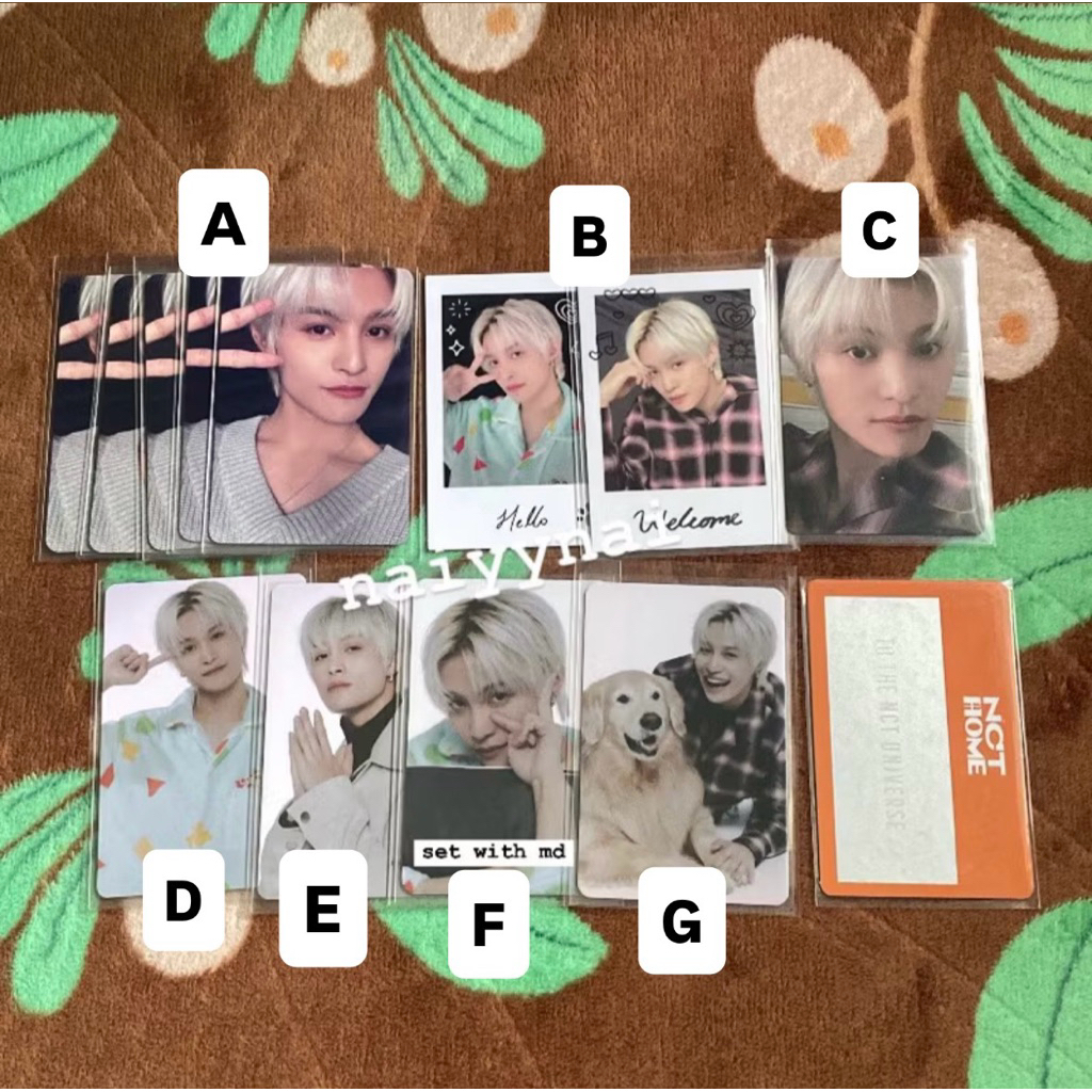 All MD NCT Home Yangyang [pola a b, pc binder, scratch set, game, acrylic coaster, fatcaron with dog