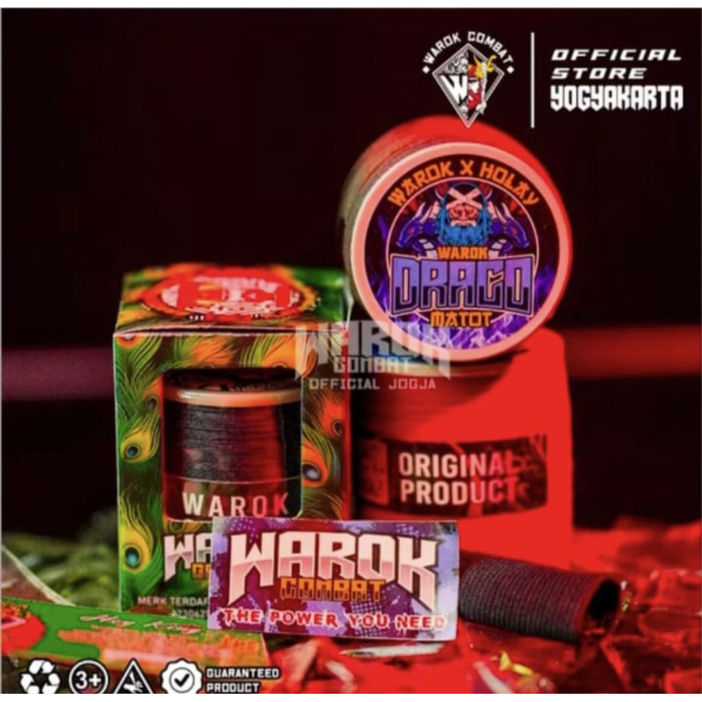 WAROK X DRACO ORIGINAL 100% Kuat Tajam Alot Mati Total Size 023 & 022 Panjang 1600 Yard Tekstur Halu