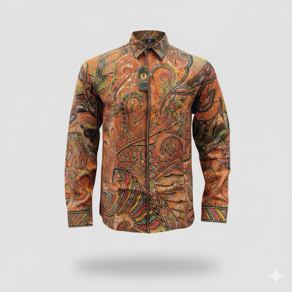 Baju Batik Kemeja Smok Bordir Bahan Dobby Laseman Dua Kali Proses Jahitan Full Lapisan Trikot Wafer