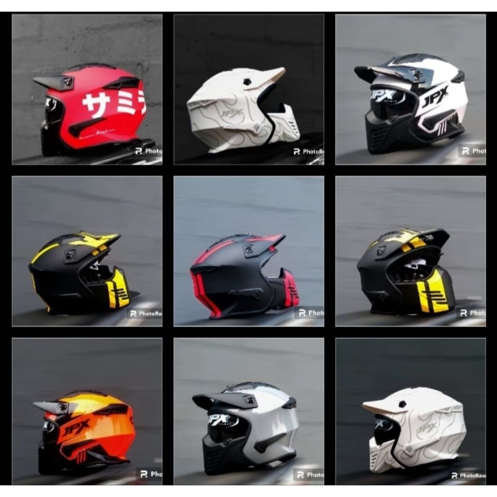 HELM JPX FULL FACE JPX MX726R , SLOT INTERCOM, SINGLE VISOR, ORIGINAL