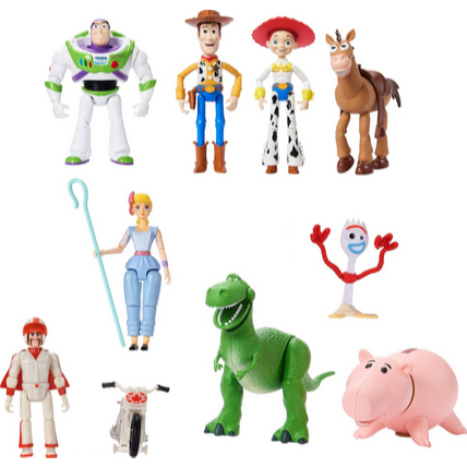 Mattel Disney and Pixar Toy Story Storytellers Figure Pack, 6 Figures & Vehicle